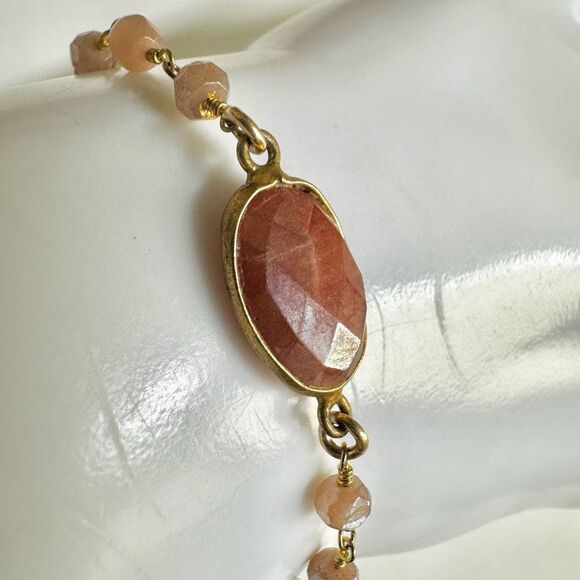 RHODOCHROSITE beaded bracelet - Picture 5 of 10